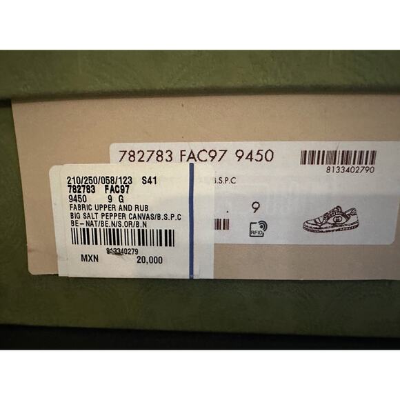 NIB Gucci MAC80 Sneakers Cream Orange Canvas Low Top UK9 US9.5 Authentic main image 7